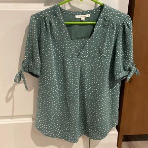 Robin’s Egg Blue, Polyester Blouse